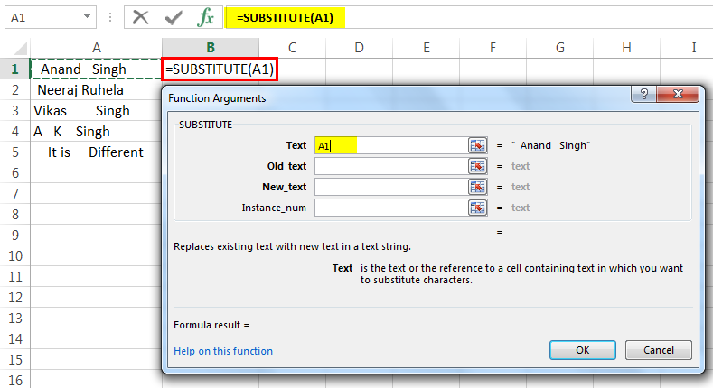 Substitute Function - Example 5-2