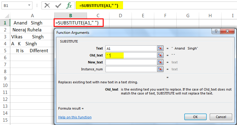 Substitute Function - Example 5-3