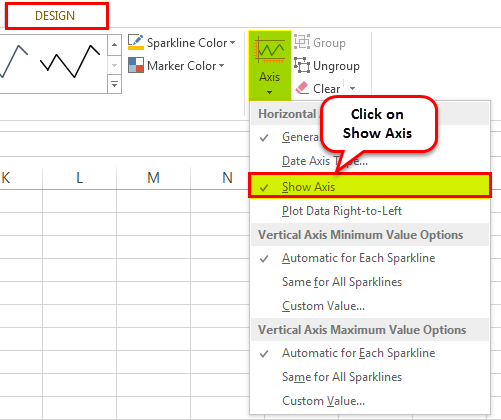 Sparkline Axis