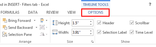 Timeline Tools left hand