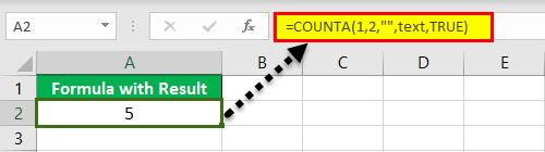 COUNTA Function Example 5