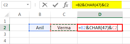 concatenate excel columns Example 4-1