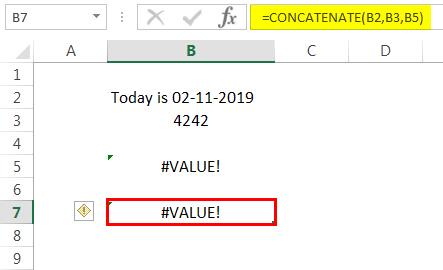 Concatenate invalid Argument error