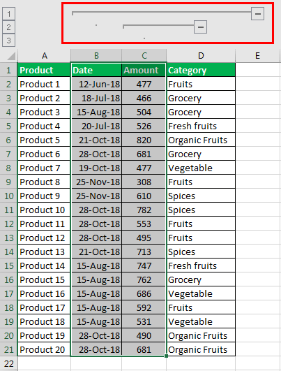 Excel Column Grouping example 2.2