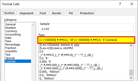 Format Numbers in Millions 1-3