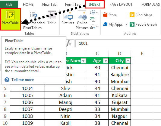 Merge Table Example 1-5