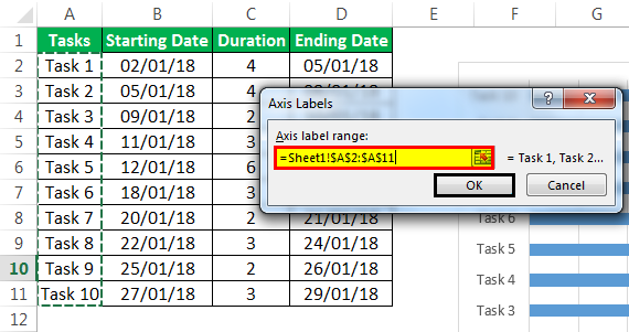 Project timeline Example 1-8