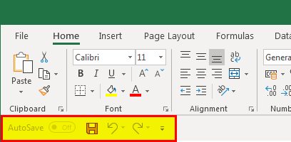 Quick access toolbar example 2.2