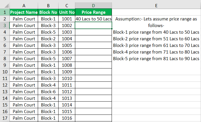 SWITCH Function Example 1-1