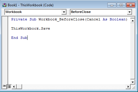 VBA Before Close Example 2.6