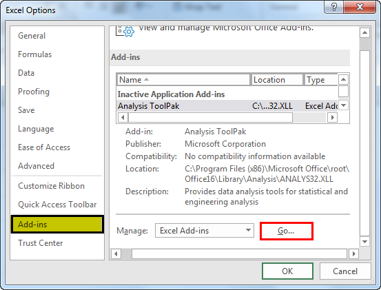 correleation matrix in excel example 4.2