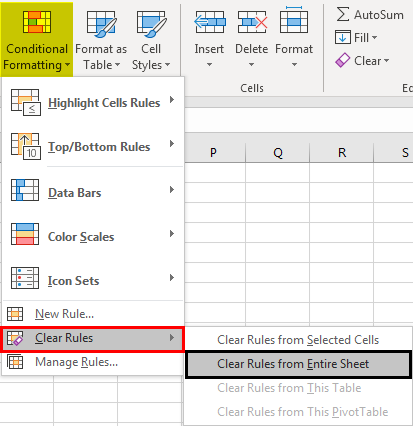 Conditional Formatting