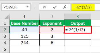 Exponents in Excel Examples 2-3