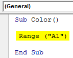 VBA Color Index Example 1-1