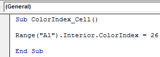 VBA Color Index Example 2