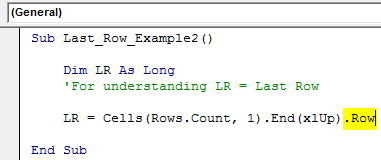 VBA Last Row Method 1-5