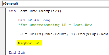 VBA Last Row Method 1-6