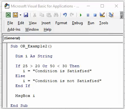 VBA OR Function (Examples) | How to Use OR Logical Operator in VBA?
