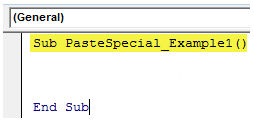 VBA Paste Special Example 1