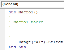 VBA Select cell Example 1-6