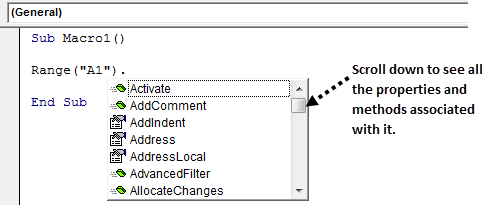 VBA Select cell Example 2-1