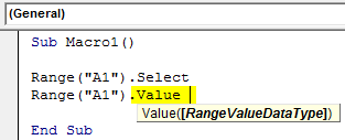 VBA Select cell Example 3-1