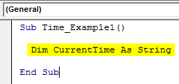 VBA Time Example 1-1