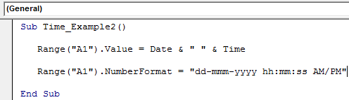 VBA Time Example 2-2