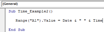 VBA Time Example 2