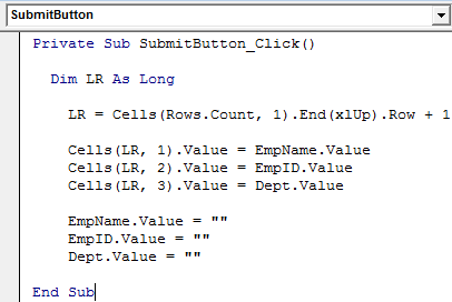 SubmitButton code 1-25