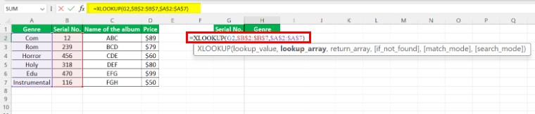 Vlookup to the left - Alternative - Method 2 - Step 3