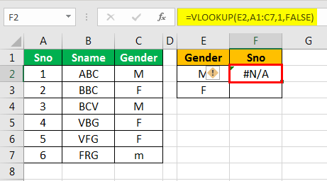 vlookup examples in excel 1-7