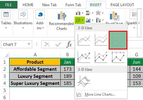 100% StackedLine Example 4