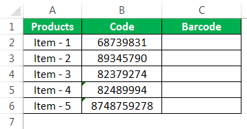 Barcode Example 1