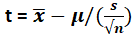 T Distribution Formula