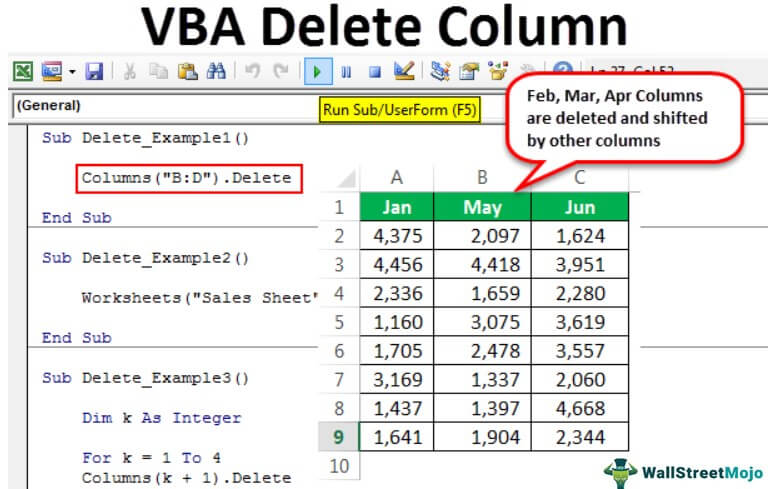 VBA Delete Column