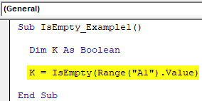 VBA IsEmpty Example 1-3