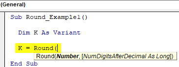 VBA Round Example 1-1