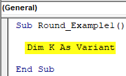 VBA Round Example 1