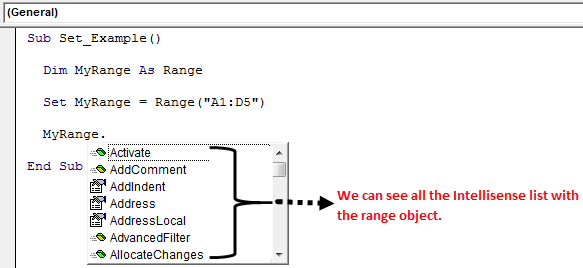 VBA Set Example 1-3