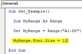 VBA Set Example 1-5