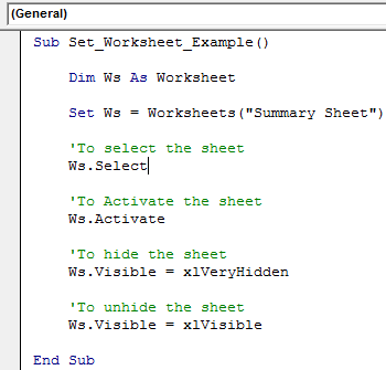 Visual basic Appplication Example 2-2