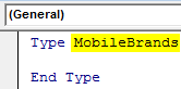 VBA Type Example 1