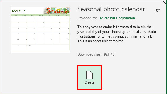 excel insert calendar example 1.3