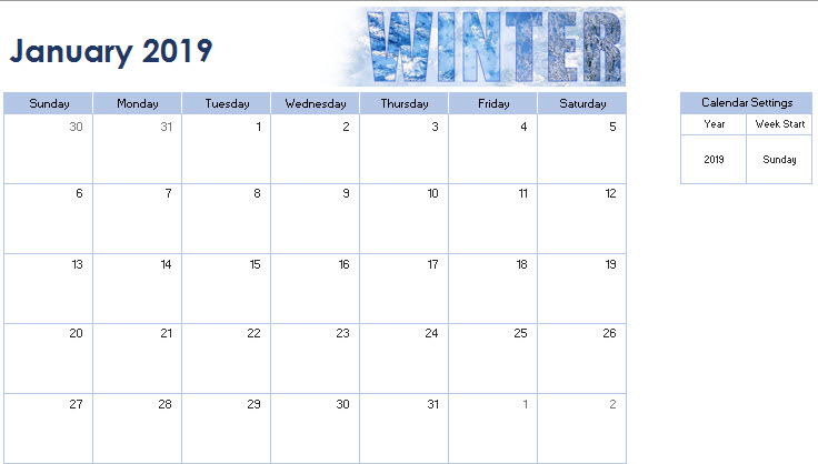 excel insert calendar example 1.4