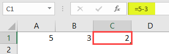 Excel Minus Formula 2