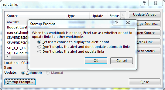 startup prompt