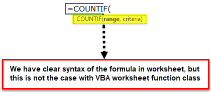 VBA COUNTIF Example 1-5