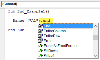 VBA End Example 2-1