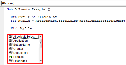 VBA FileDialog Example 1-1